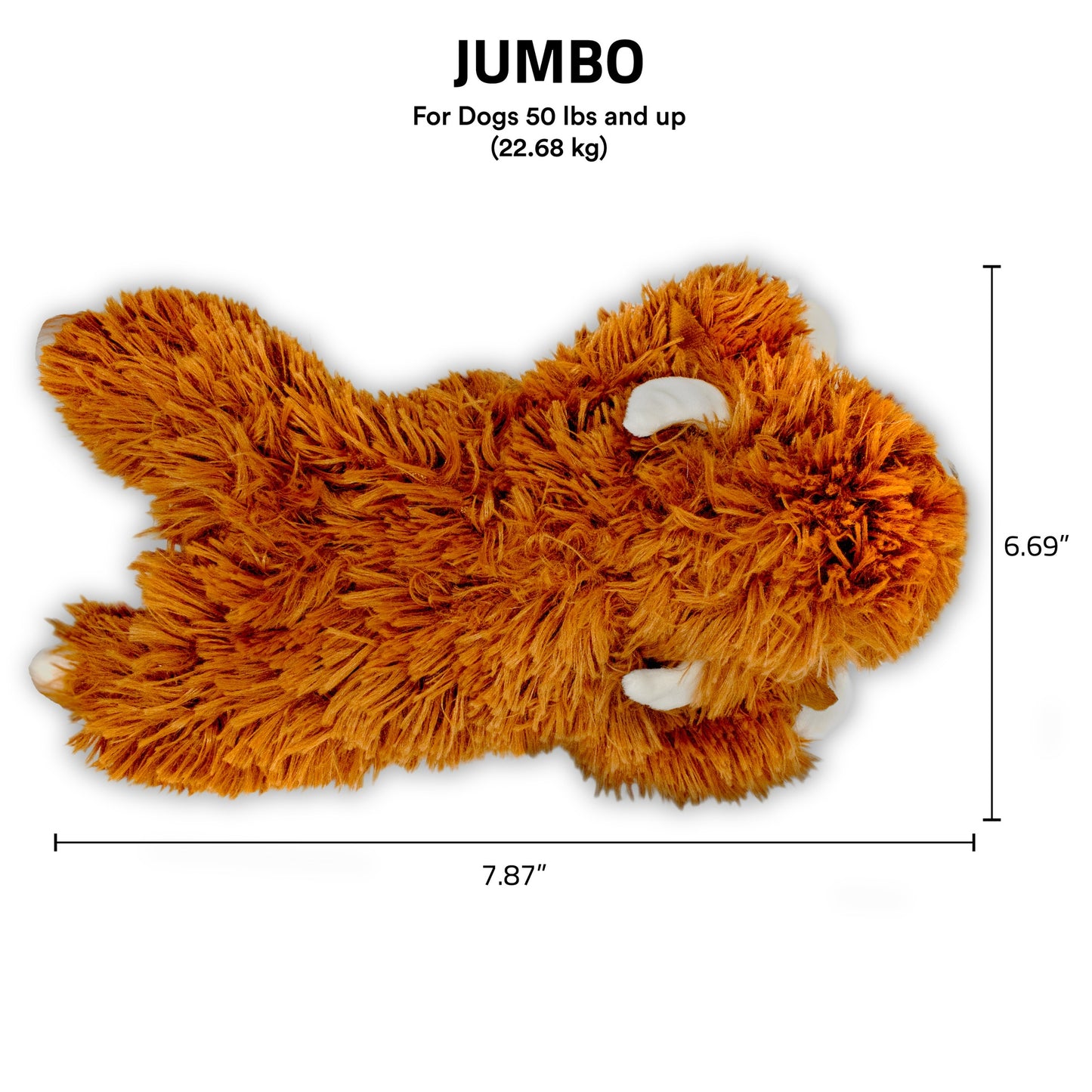 Playology Plushies Highland Cow Dog Toy