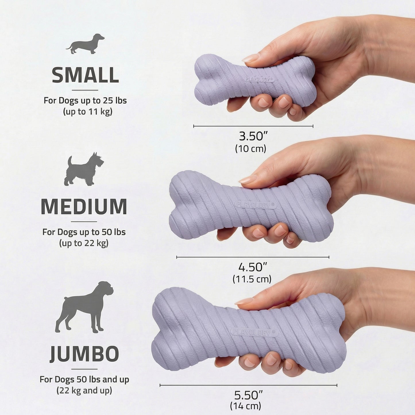 Playology Dual Layer Lamb Bone Dog Toy