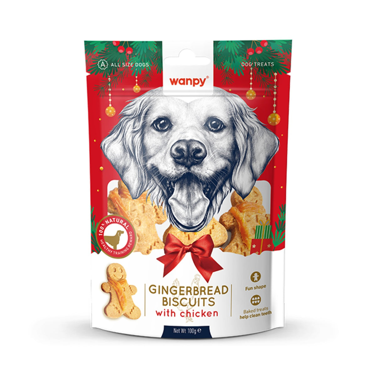 Wanpy Gingerbread Biscuits with Chicken Dog Treats
