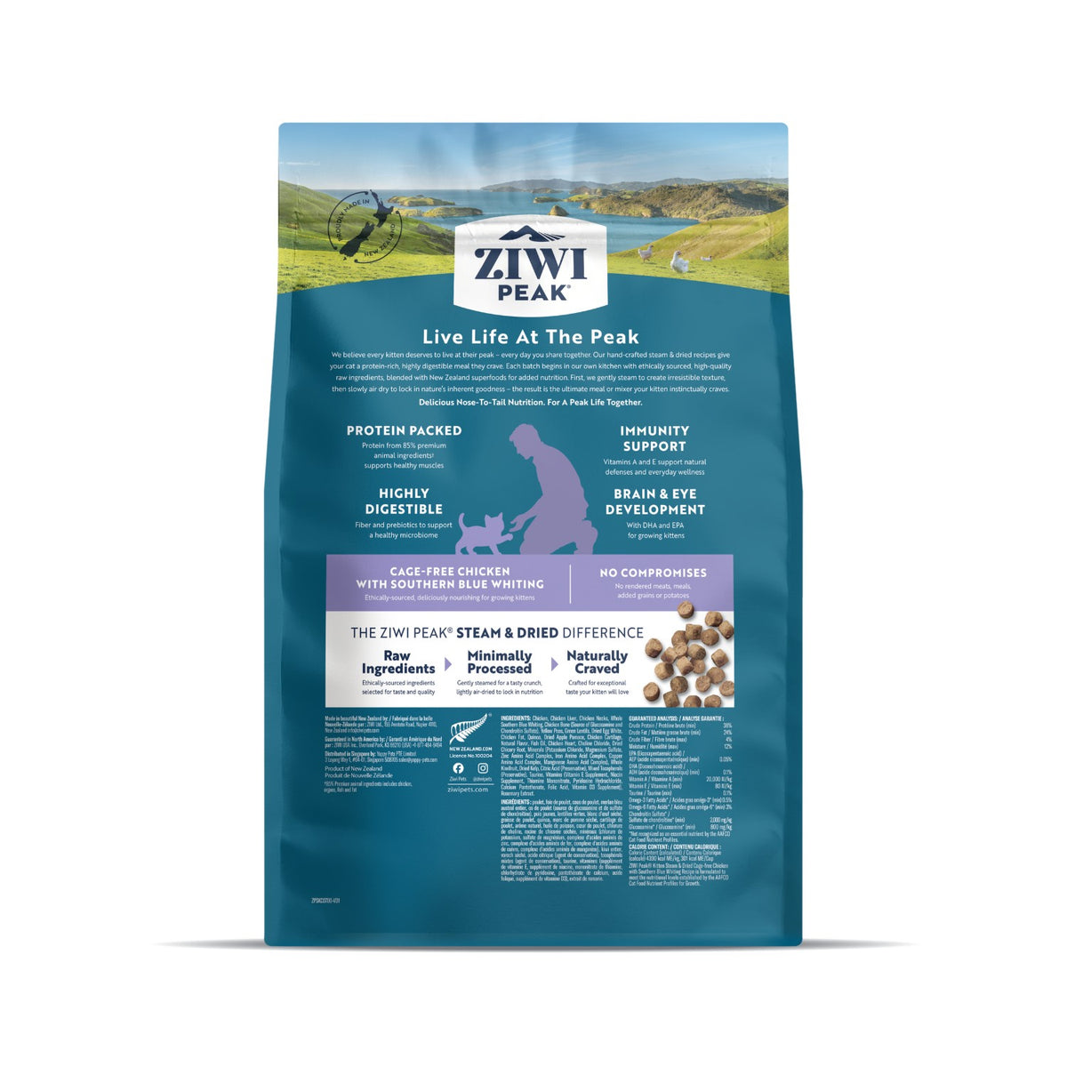 Ziwi Peak Kitten Steam & Dried Chicken with Southern Blue Whiting Dry Cat Food