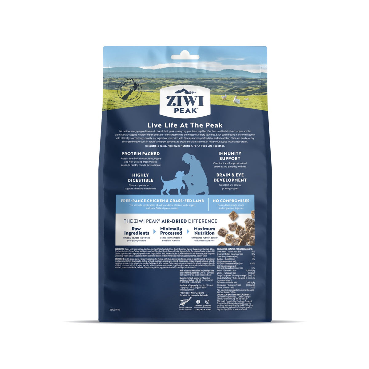 Ziwi Peak Puppy Air Dried Chicken & Lamb Dry Dog Food