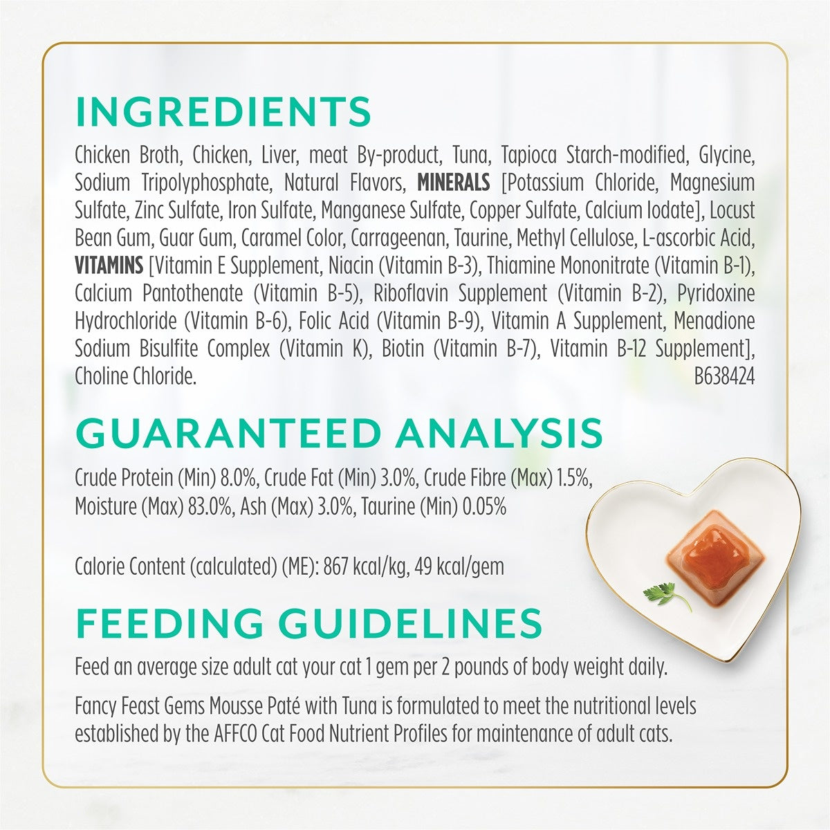 FANCY FEAST Gems Mousse Paté with Tuna Gravy Cat Food
