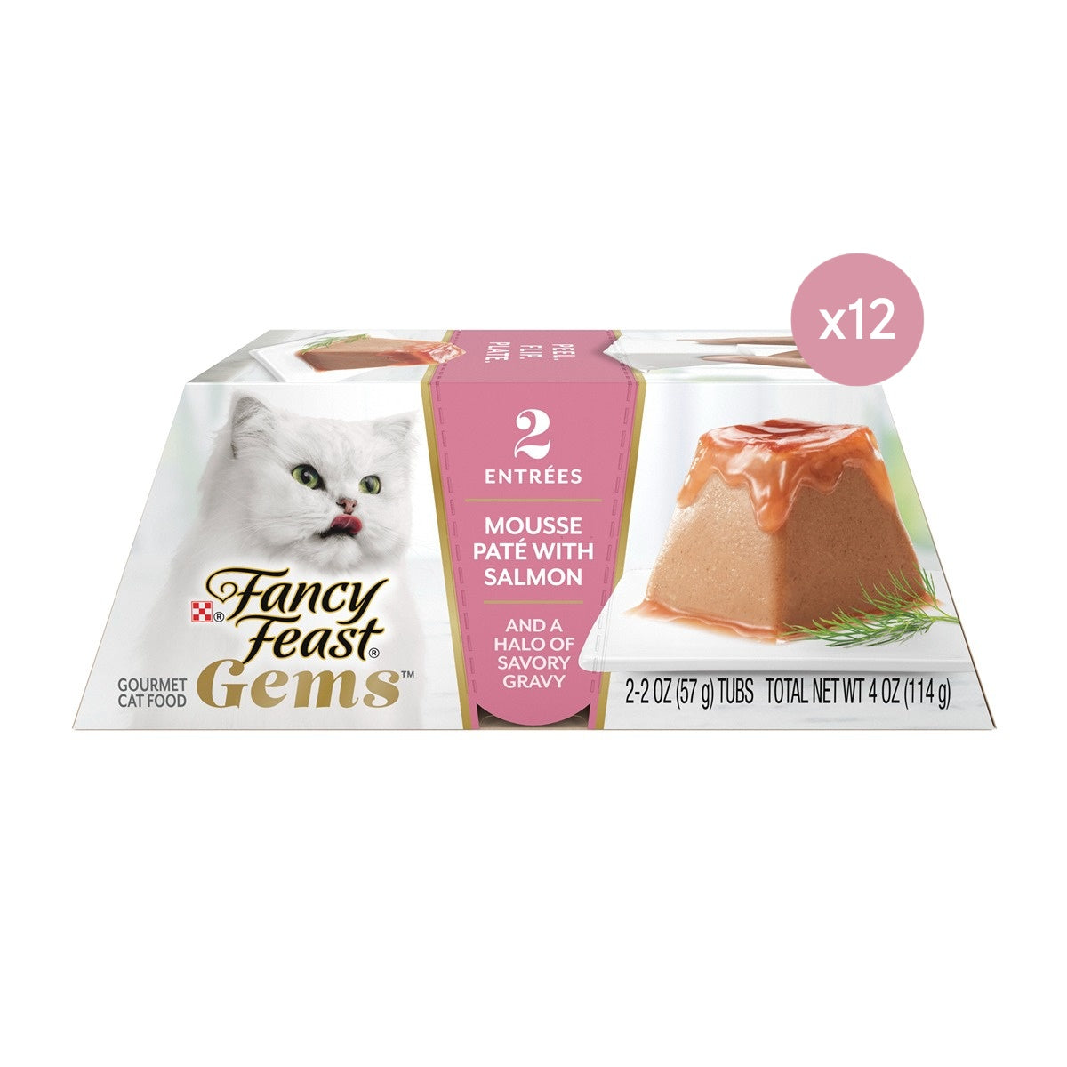 FANCY FEAST Gems Mousse Paté with Salmon Gravy Cat Food