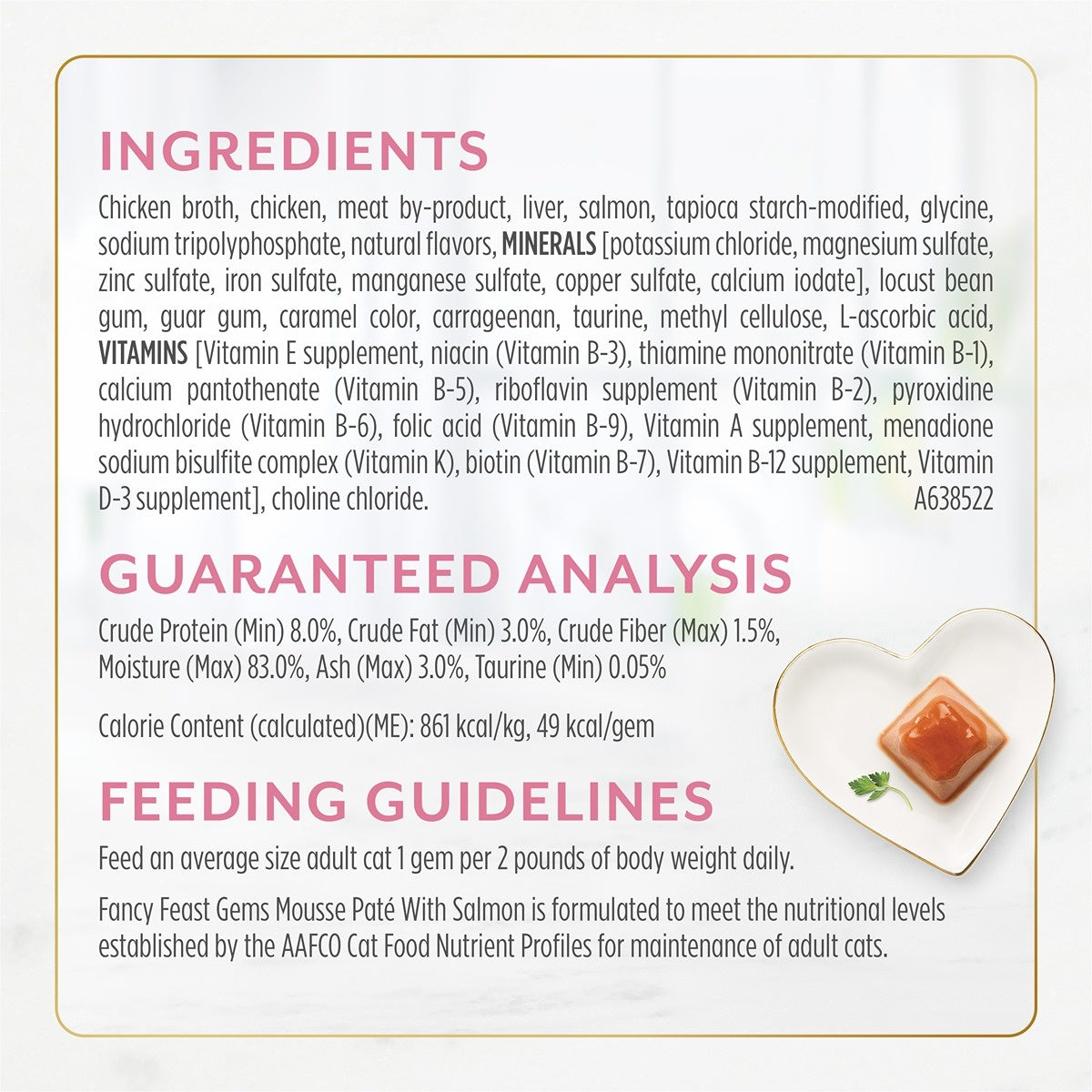 FANCY FEAST Gems Mousse Paté with Salmon Gravy Cat Food