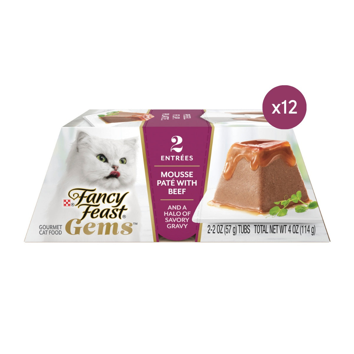FANCY FEAST Gems Mousse Paté with Beef Gravy Cat Food