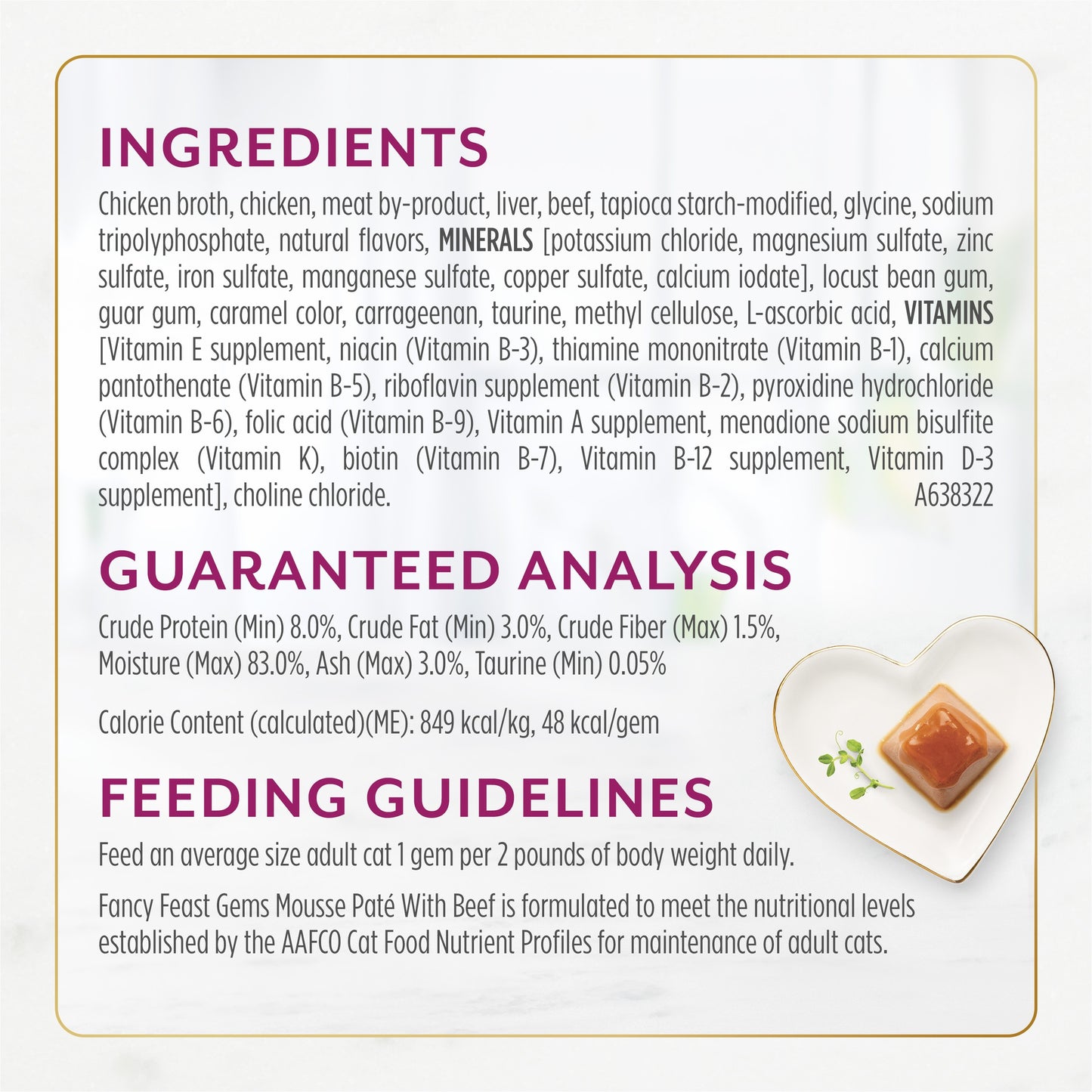 FANCY FEAST Gems Mousse Paté with Beef Gravy Cat Food