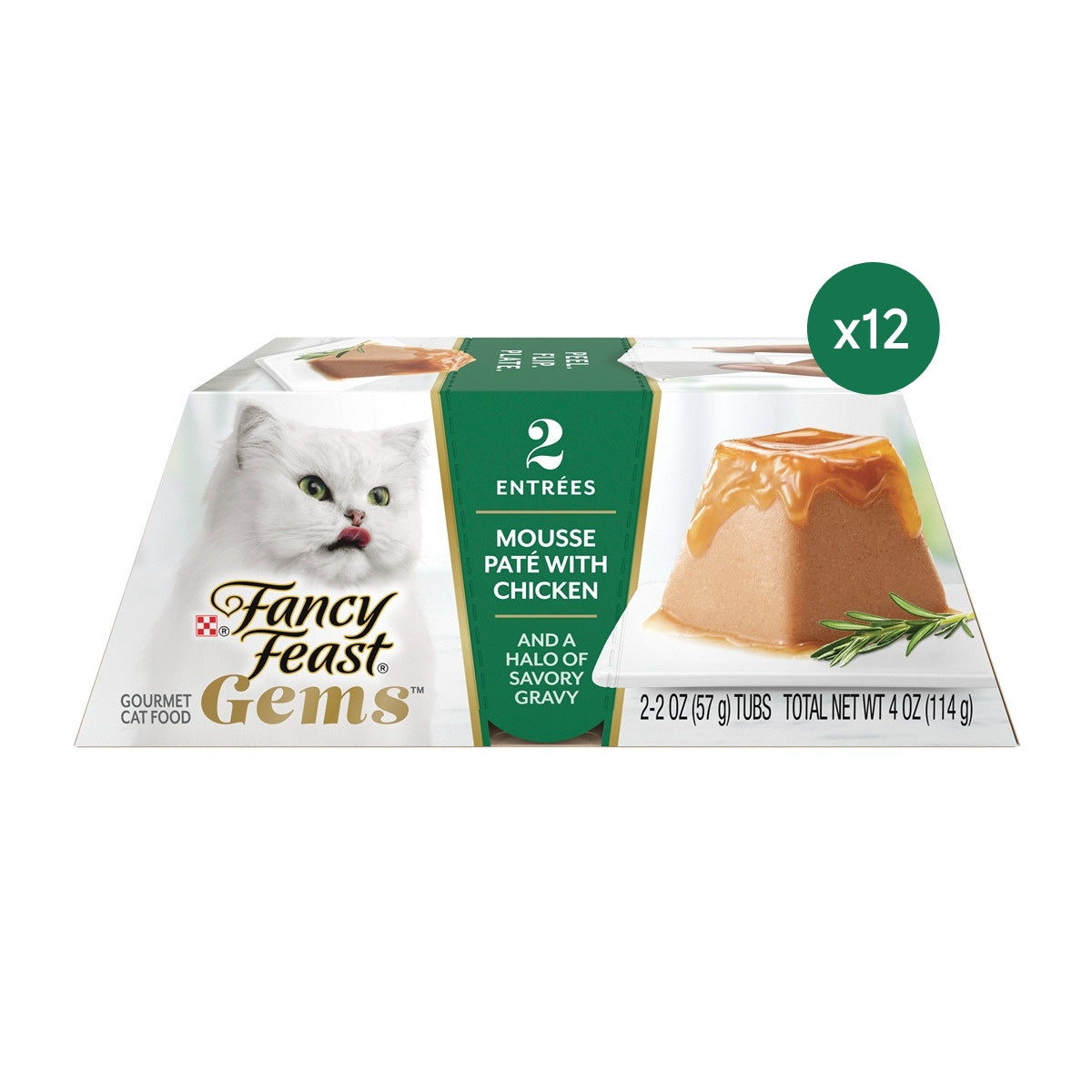 FANCY FEAST Gems Mousse Paté With Chicken and Savory Gravy Cat Food