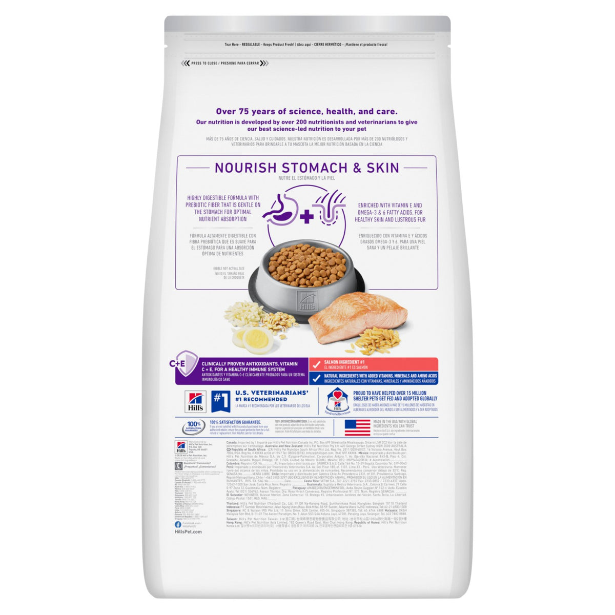 Hill's Science Diet Adult Sensitive Stomach & Skin Salmon Dry Cat Food