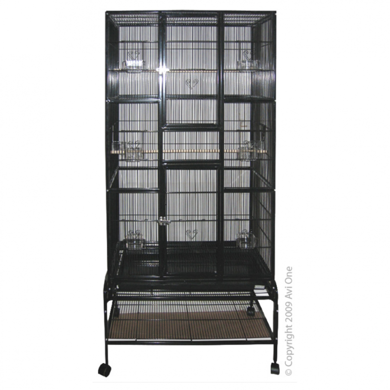 Avi One Bird Cage 604 Square Tall Black