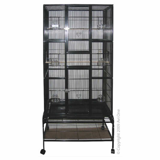 Avi One Bird Cage 604 Square Tall Black