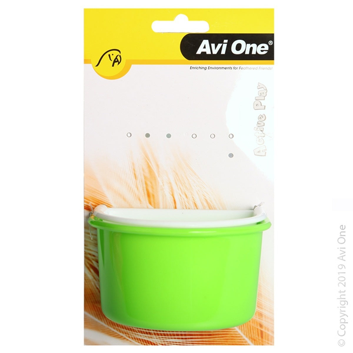 Avi One Bird Plastic Feeder Twin Pack