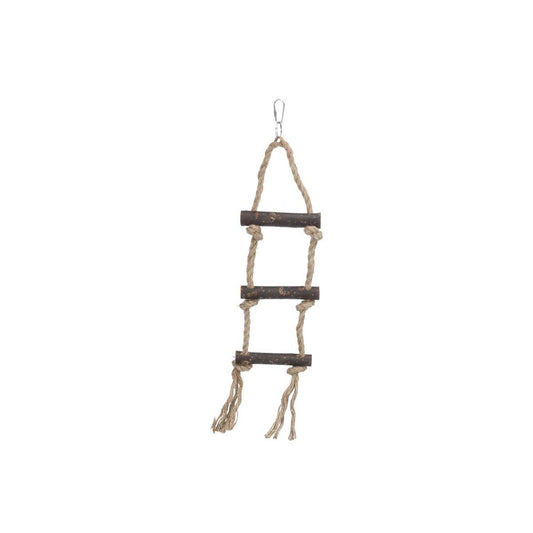 Trixie Natural Wood Rope Bird Ladder 3-Rungs