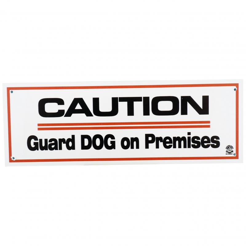 Sign Caution Guard Dog On Premises