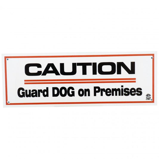 Sign Caution Guard Dog On Premises