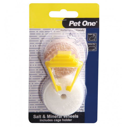 Pet One Salt Lick & Mineral Wheel with Clip