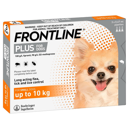 Frontline Plus Spot-On Treatment for Small Dogs 1-10kg