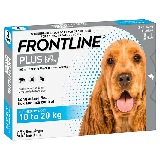 Frontline Plus Spot-On Treatment for Medium Dogs 10-20kg