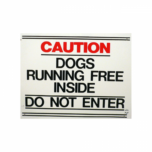 Plaque 'Caution Dogs Inside'