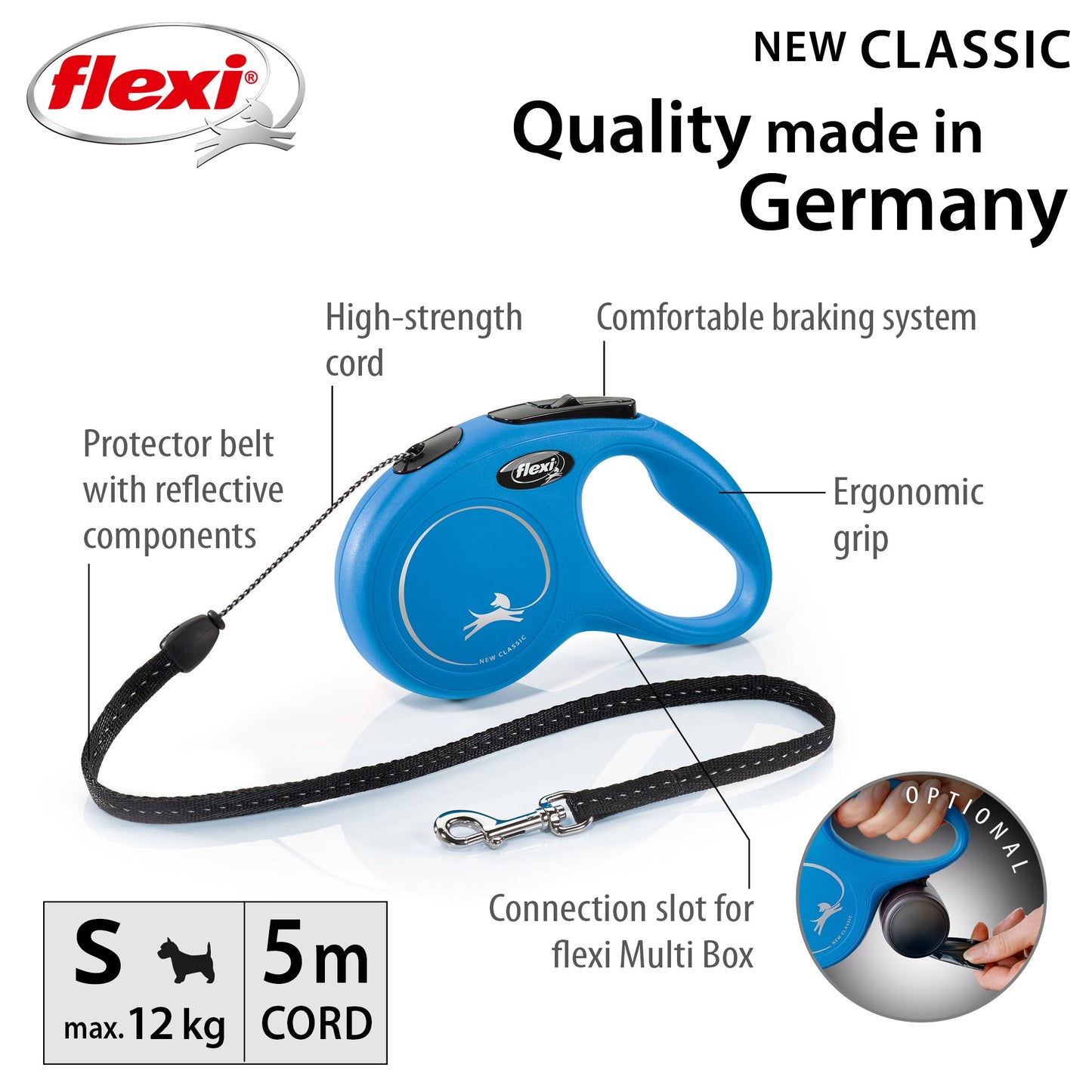 Flexi Classic Cord Retractable Leash 5m