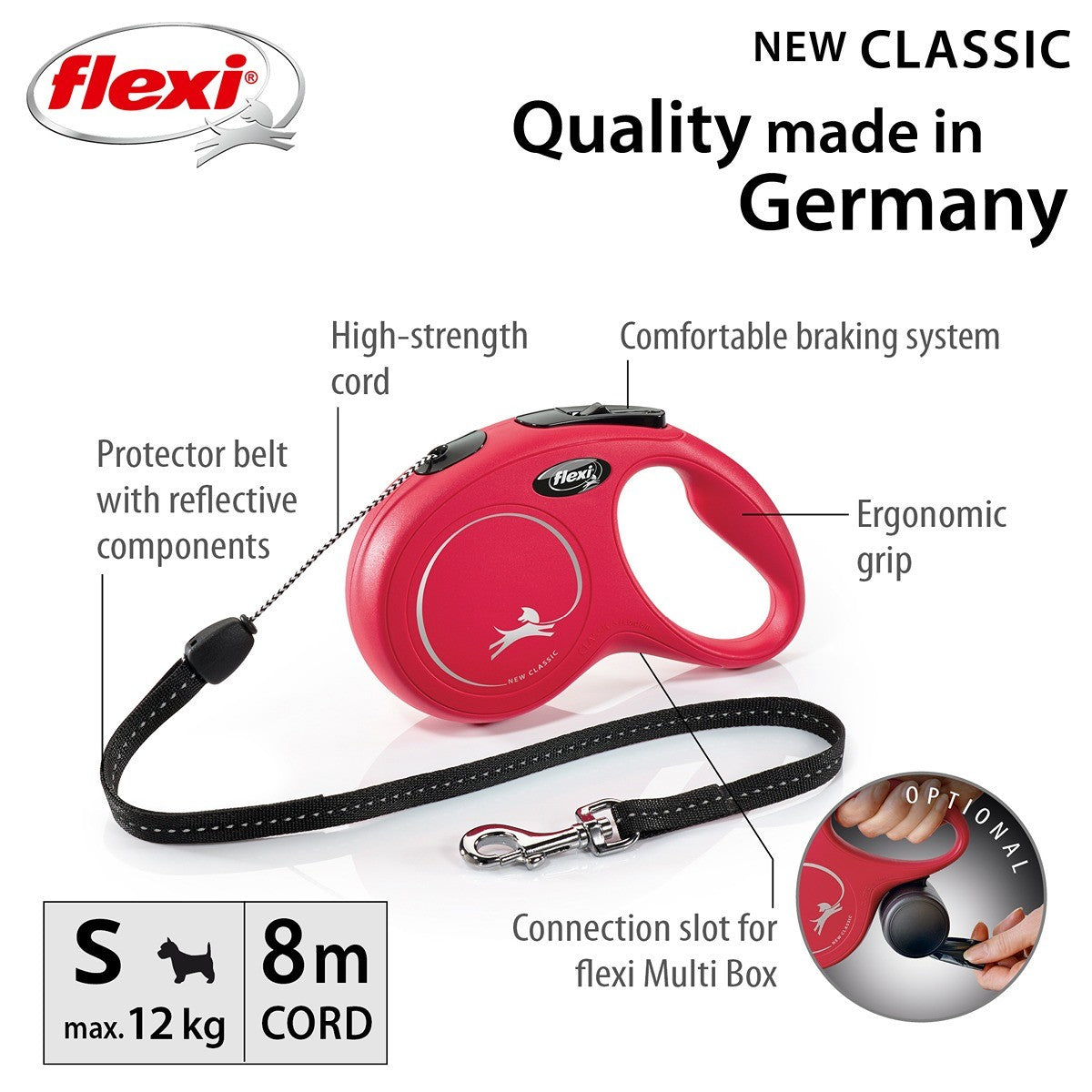 Flexi Classic CORD Retractable Leash 8m