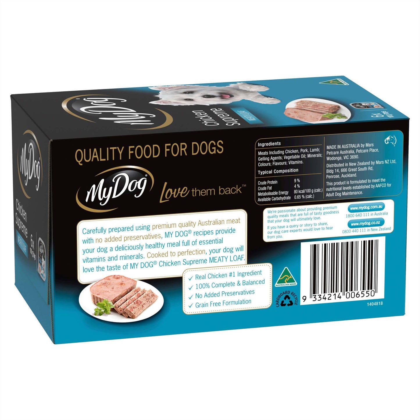 My Dog Chicken Supreme Loaf Wet Dog Food