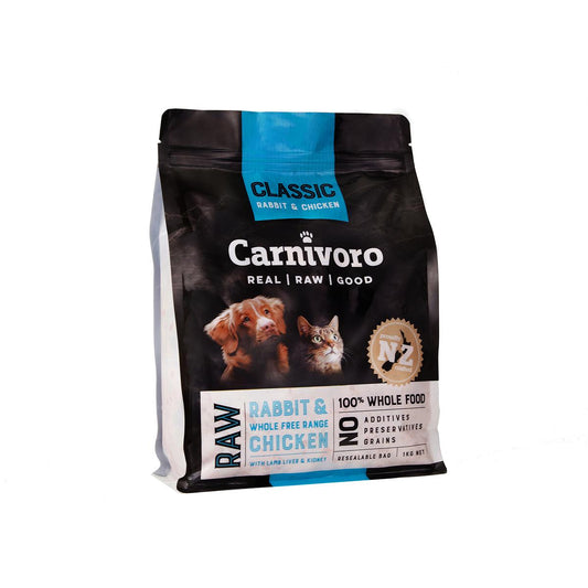 Carnivoro Classic Pellets Rabbit & Chicken Frozen Dog Food