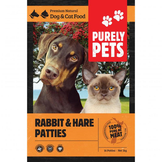 Purely Pets Frozen Rabbit/Hare Patties