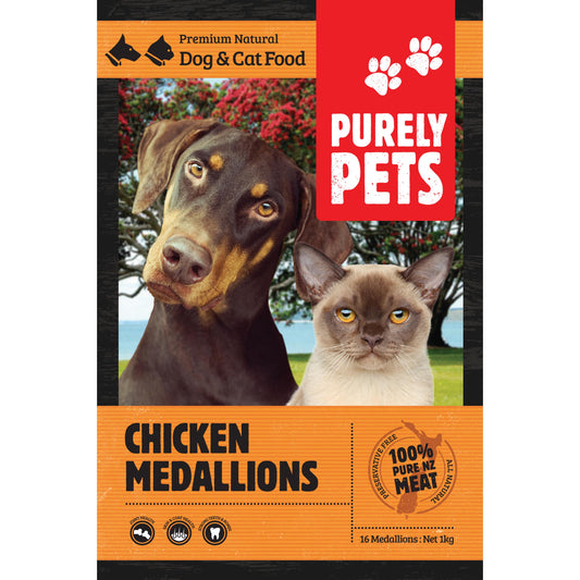 Purely Pets Frozen Chicken Medallions