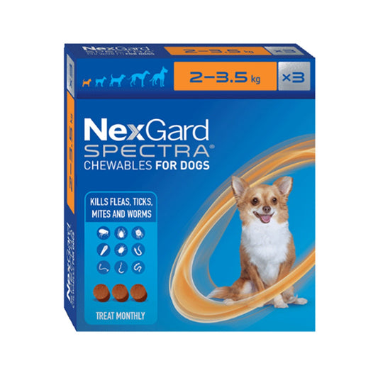 NexGard Spectra Chewables Extra Small Dogs 2-3.5kg