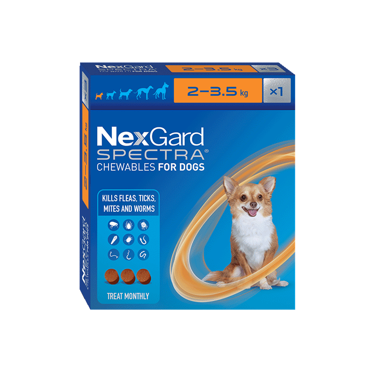 NexGard Spectra Chewables Extra Small Dogs 2-3.5kg