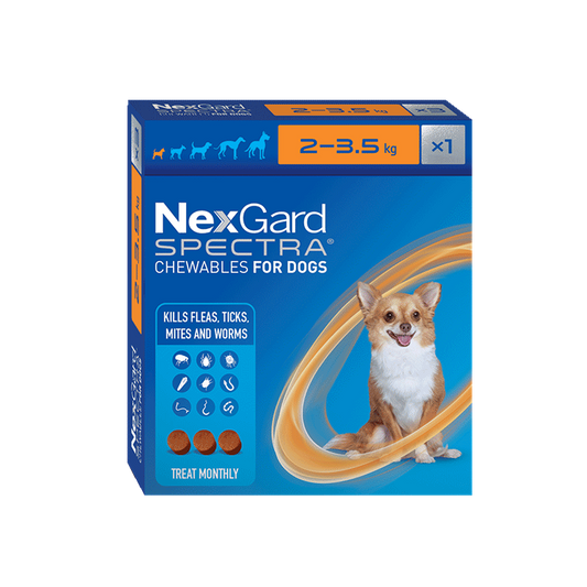 NexGard Spectra Chewables Extra Small Dogs 2-3.5kg
