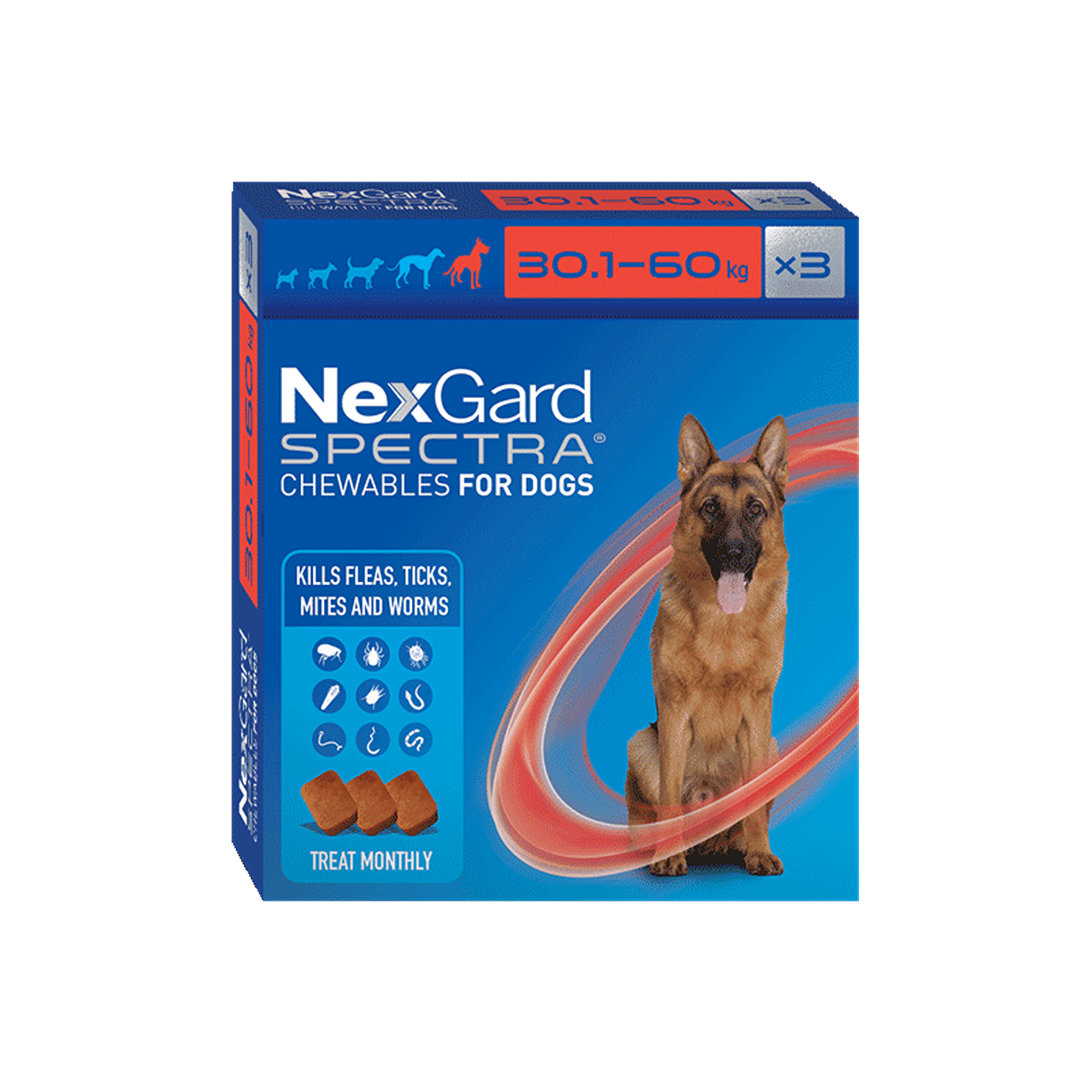 NexGard Spectra Chewables for Extra Large Dogs 30kg+