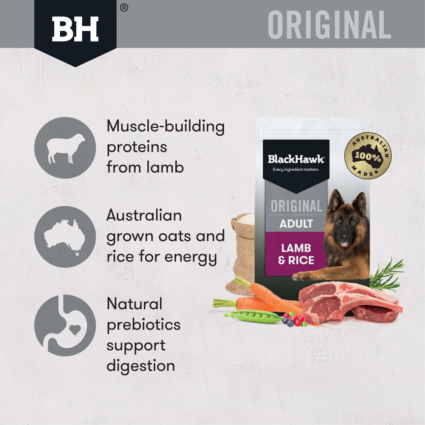 Black Hawk Original Adult Lamb & Rice Dry Dog Food