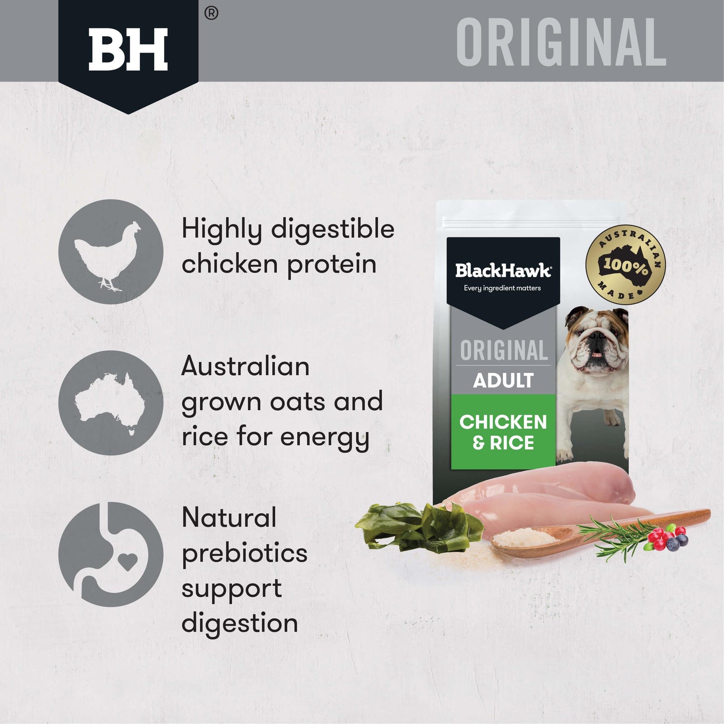 Black Hawk Original Adult Chicken & Rice Dry Dog Food