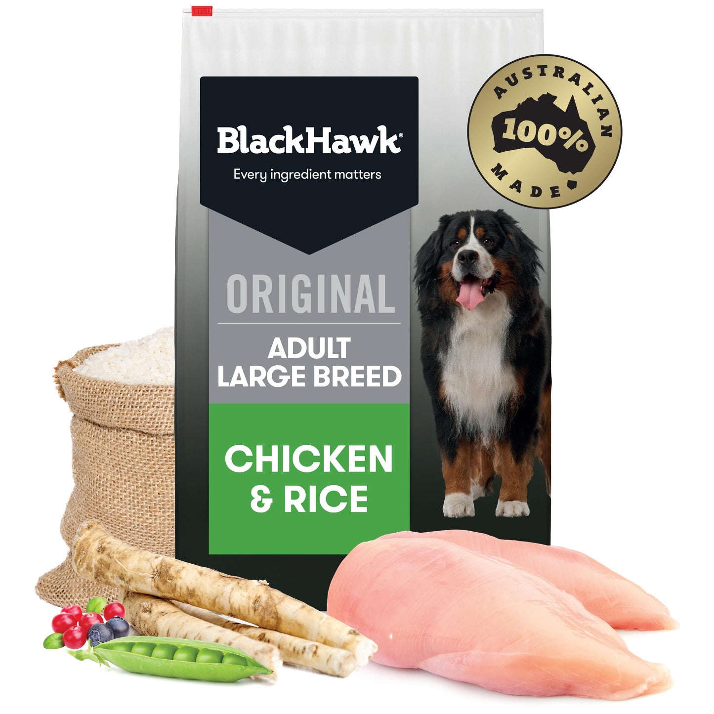 Black Hawk Adult Large Breed Chicken & Rice Dry Dog Food