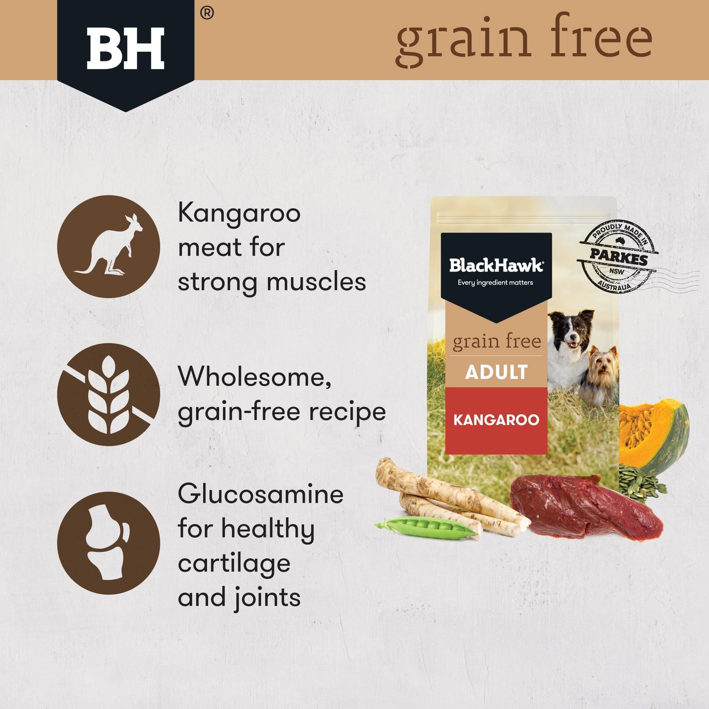 Black Hawk Grain Free Kangaroo Dry Dog Food