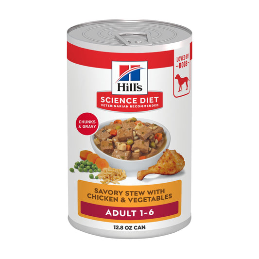 Hill's Science Diet Adult Savoury Stew Chicken and Vegetables Wet Dog Food