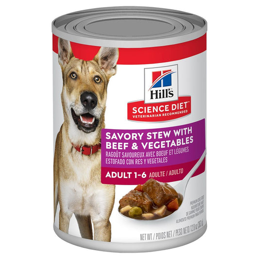 Hill's Science Diet Adult Savory Stew Beef Wet Dog Food