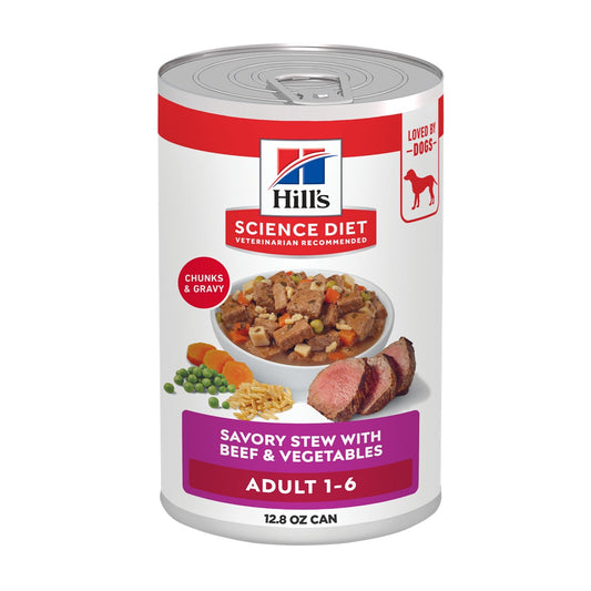 Hill's Science Diet Adult Savoury Stew Beef & Vegetables Wet Dog Food