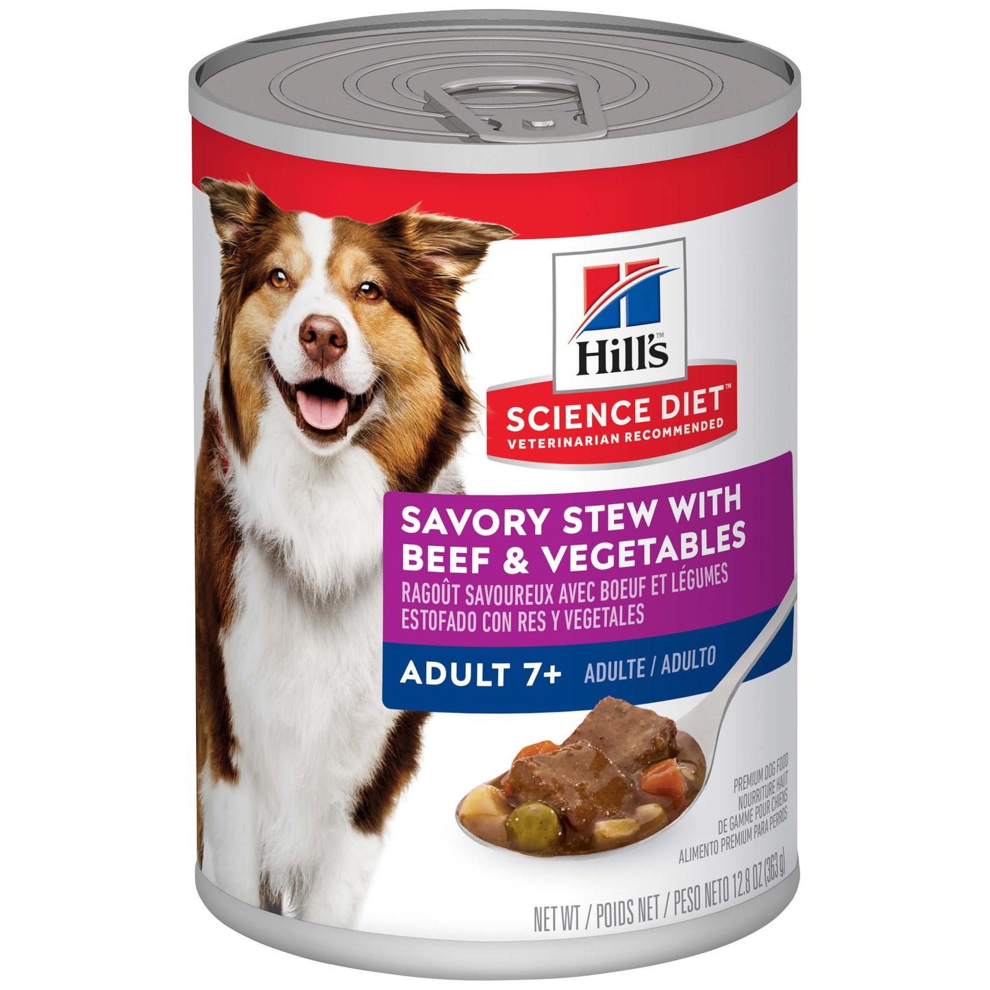 Hill's Science Diet Adult 7+ Savory Stew Beef & Vegetables Canned Wet Dog Food