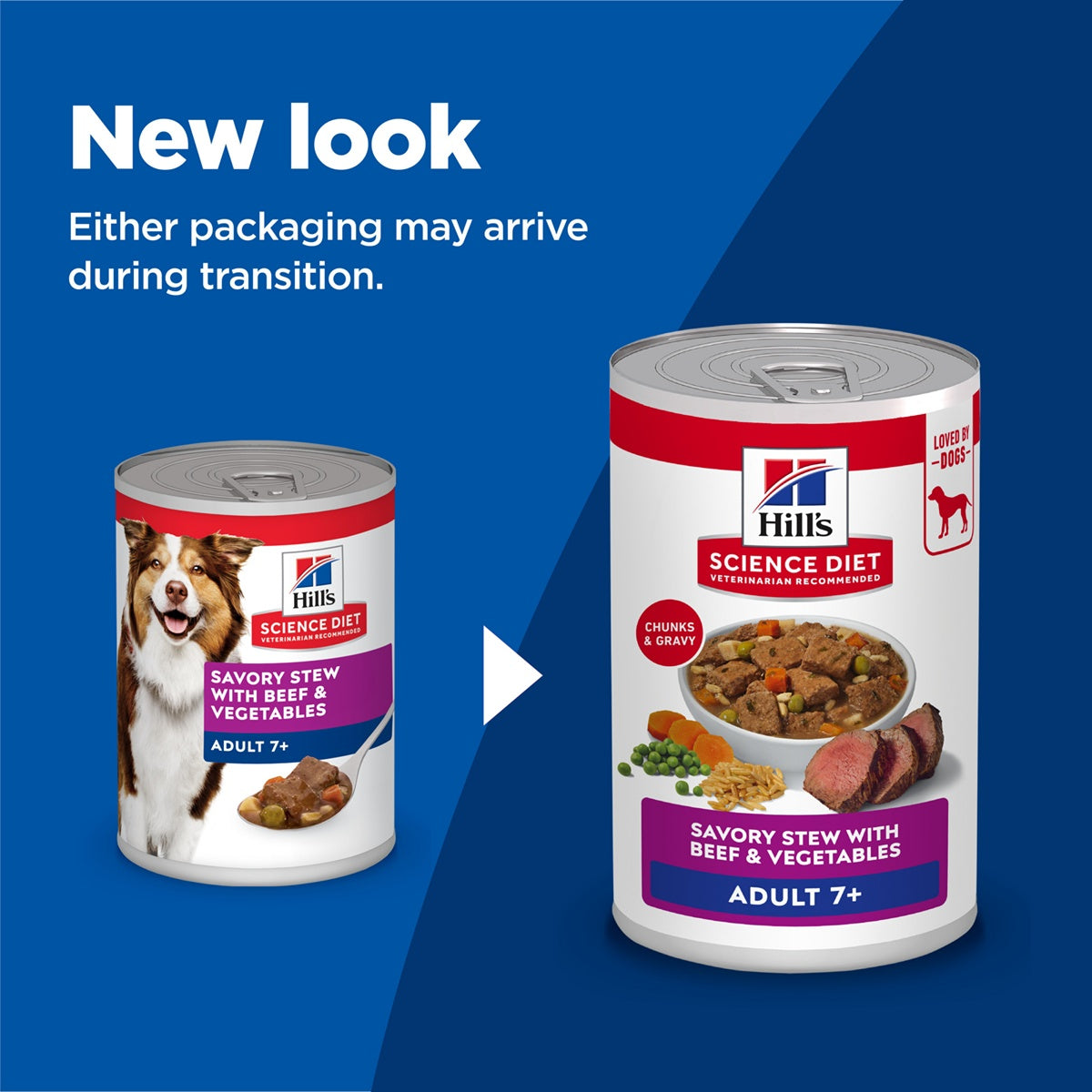 Hill's Science Diet Adult 7+ Savory Stew Beef & Vegetables Wet Dog Food
