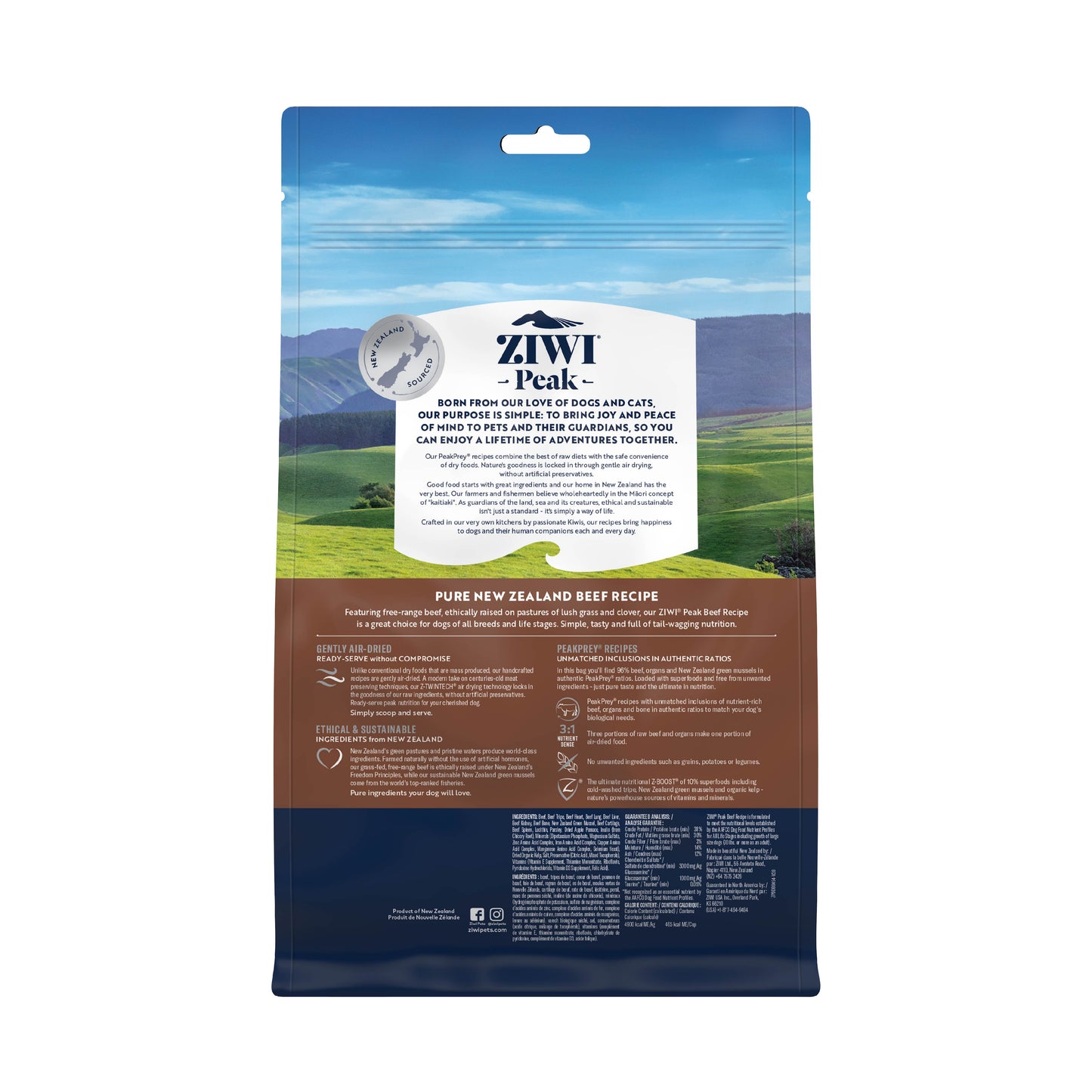 Ziwi Peak Air Dried Beef Dry Dog Food