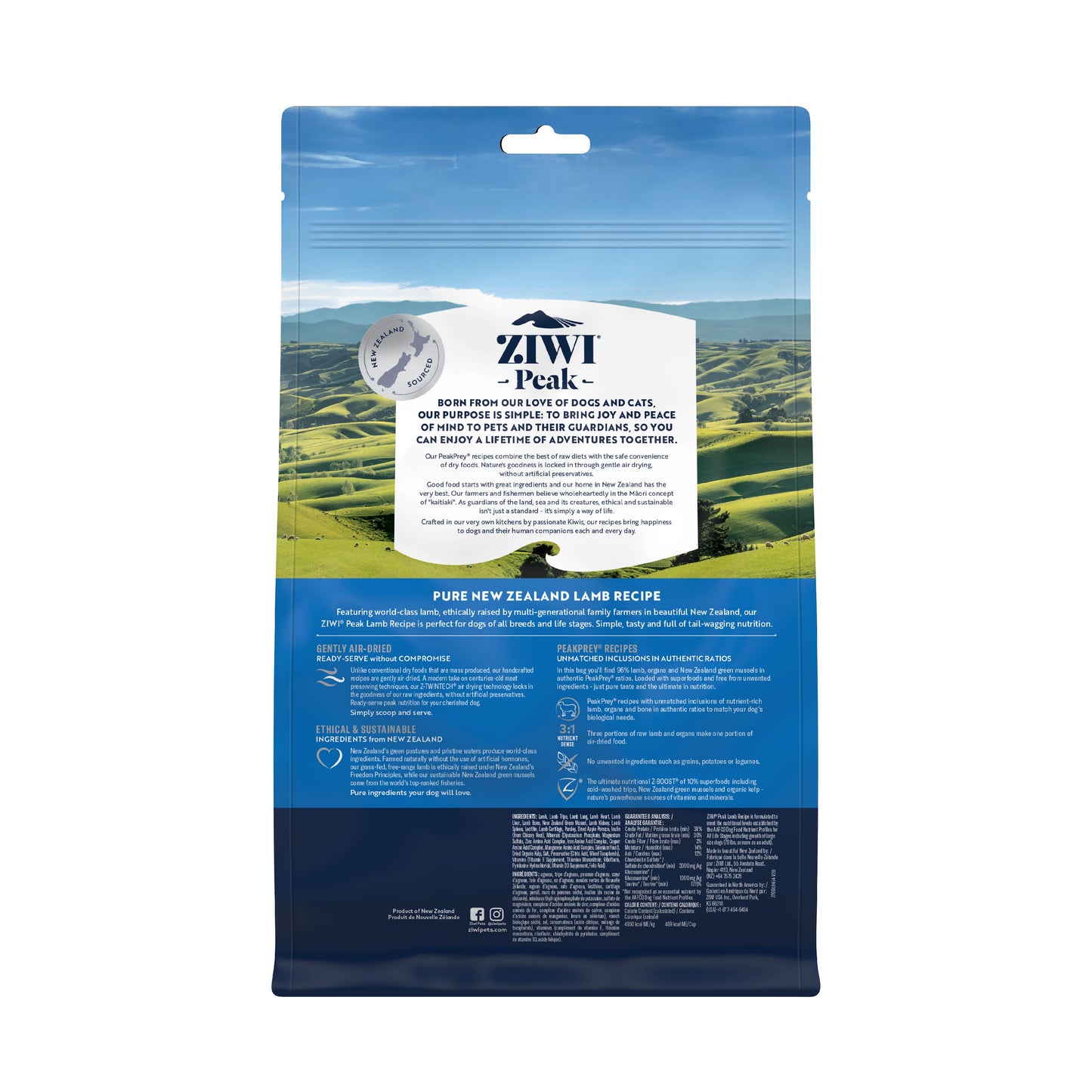 Ziwi Peak Air Dried Lamb Dry Dog Food