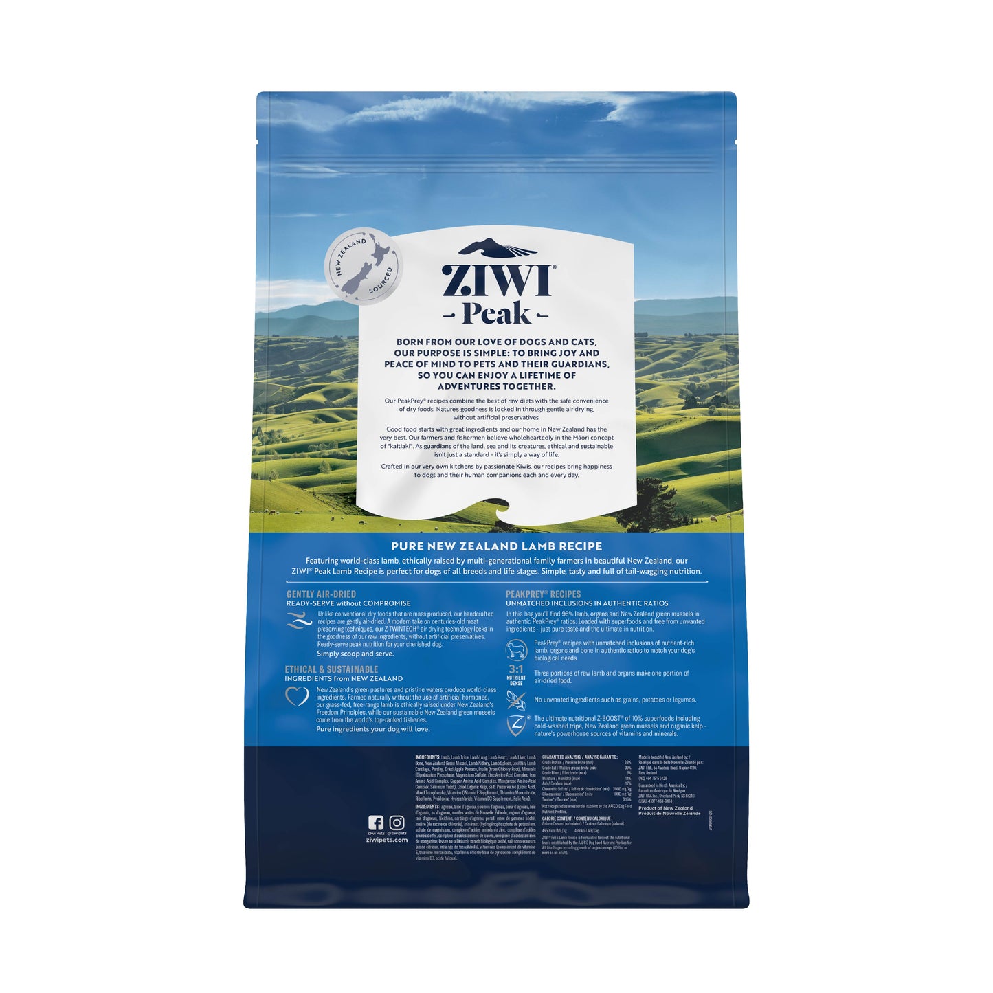 Ziwi Peak Air Dried Lamb Dry Dog Food