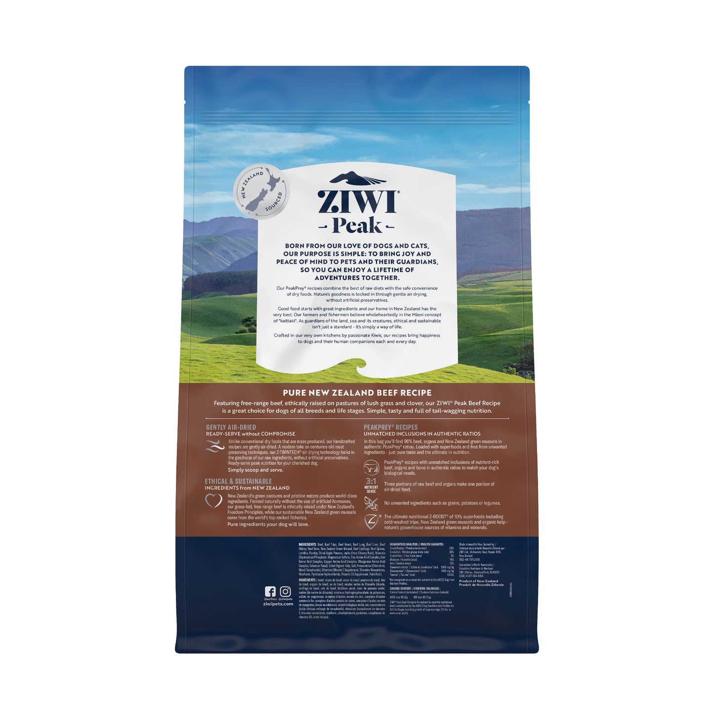 Ziwi Peak Air Dried Beef Dry Dog Food