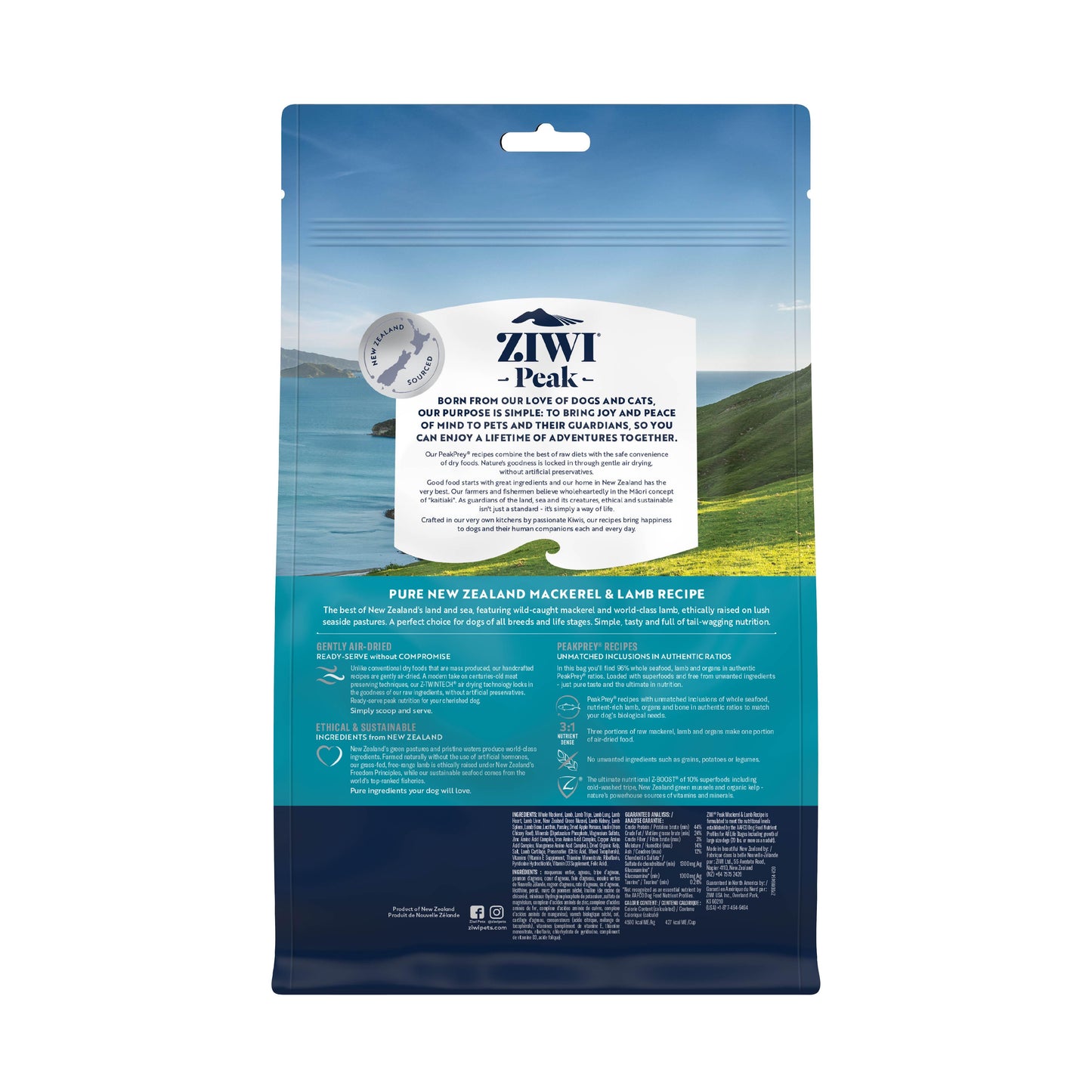 Ziwi Peak Air Dried Mackerel & Lamb Dry Dog Food