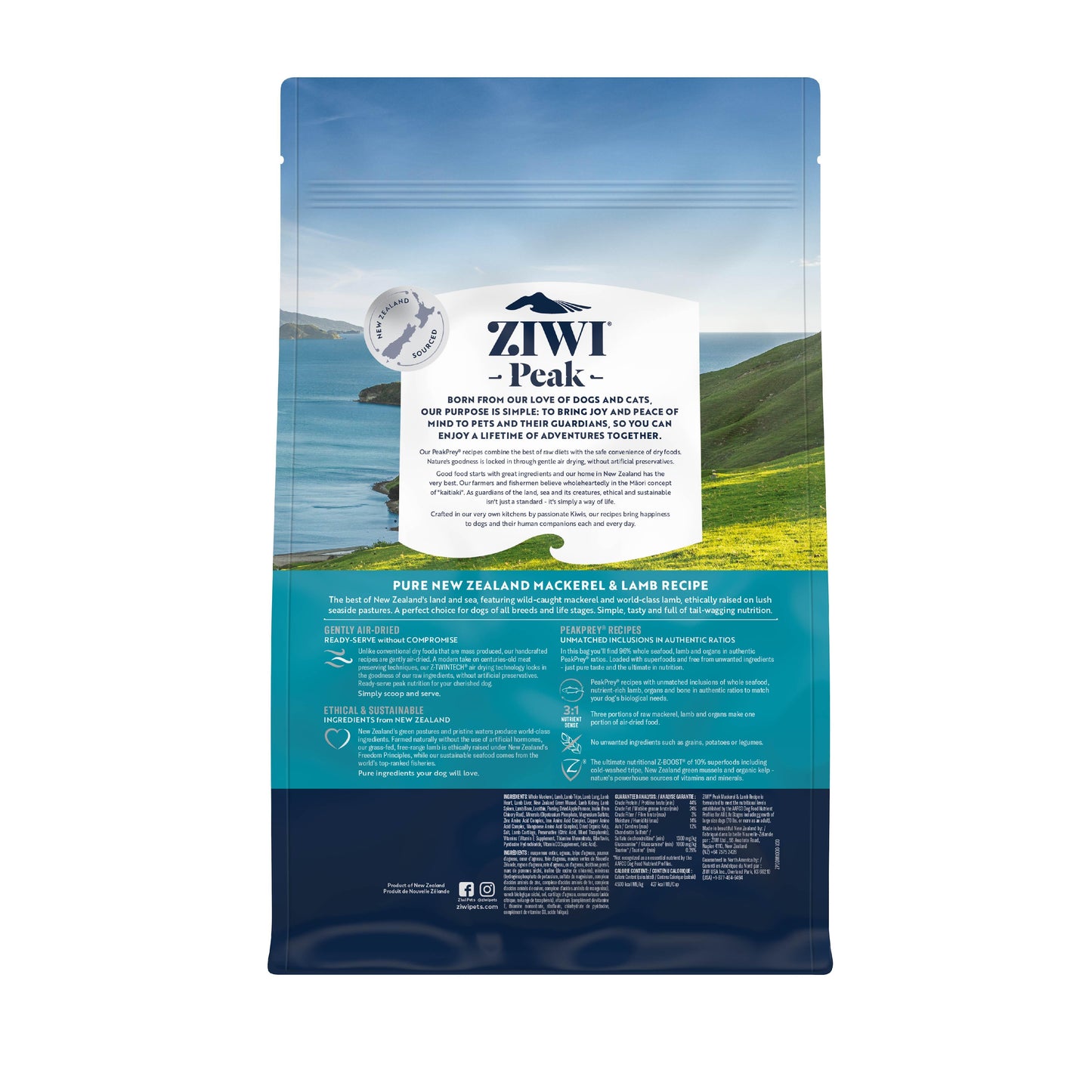 Ziwi Peak Air Dried Mackerel & Lamb Dry Dog Food