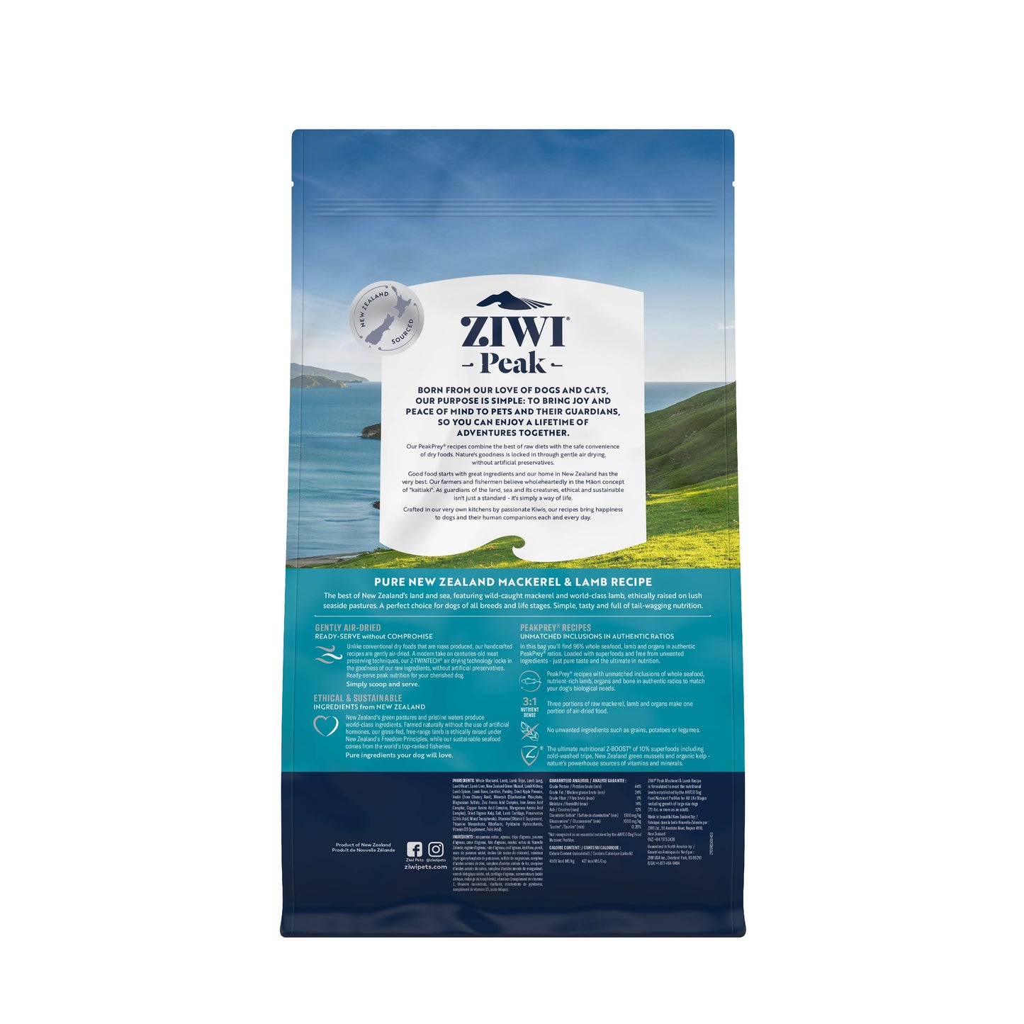 Ziwi Peak Air Dried Mackerel & Lamb Dry Dog Food