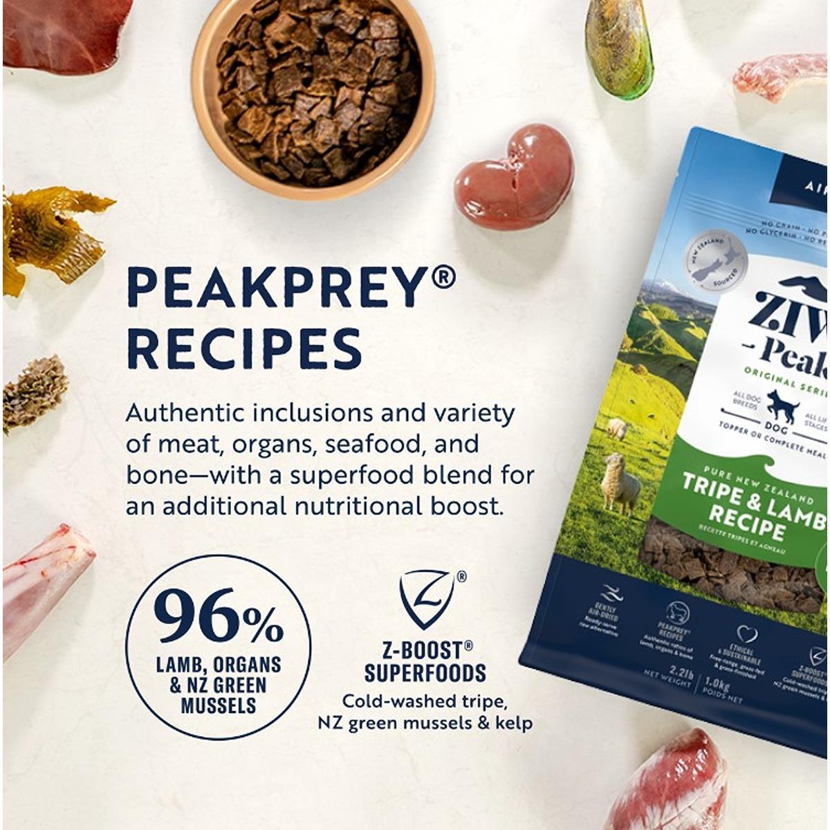 Ziwi Peak Air Dried Tripe & Lamb Dry Dog Food