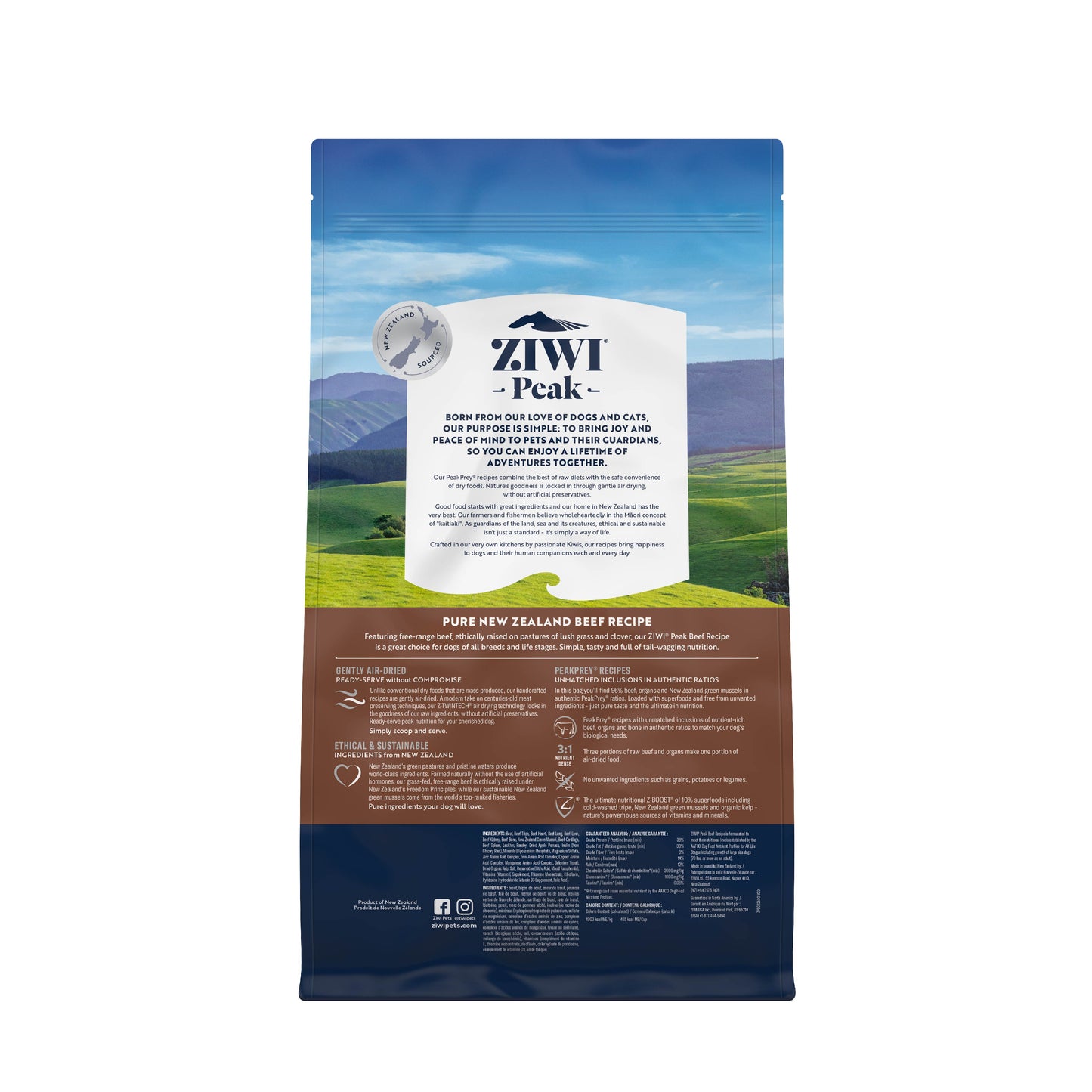 Ziwi Peak Air Dried Beef Dry Dog Food